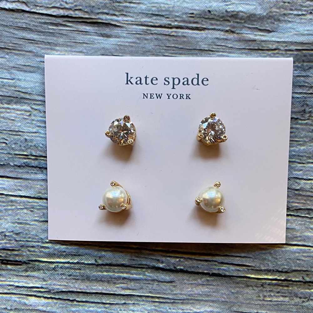NWT Kate Spade Pink Rise & Shine 2-Stud Earring Set